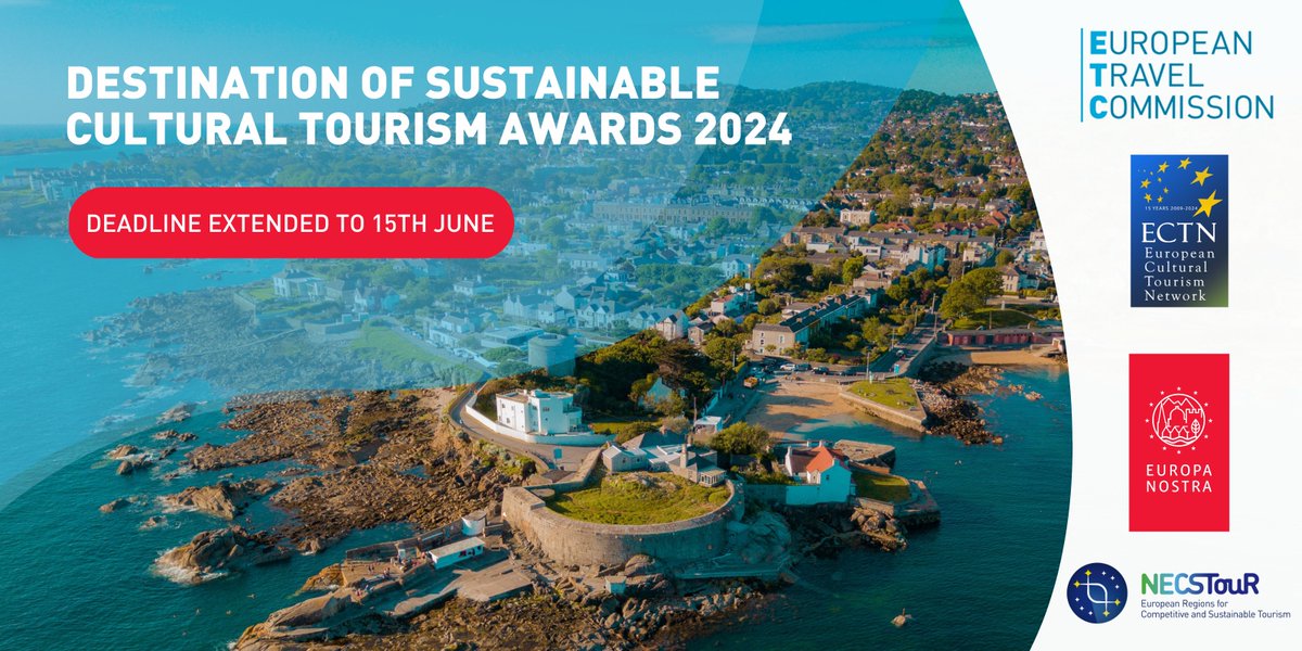 🔔 #CulturalDestination2024 Awards: Deadline extended! Apply before 🗓️ 15 JUNE to showcase how your destination or organisation uses #collaboration for #smart and #sustainable #tourism 🏅 Submit here 👉 bit.ly/3TEijwP