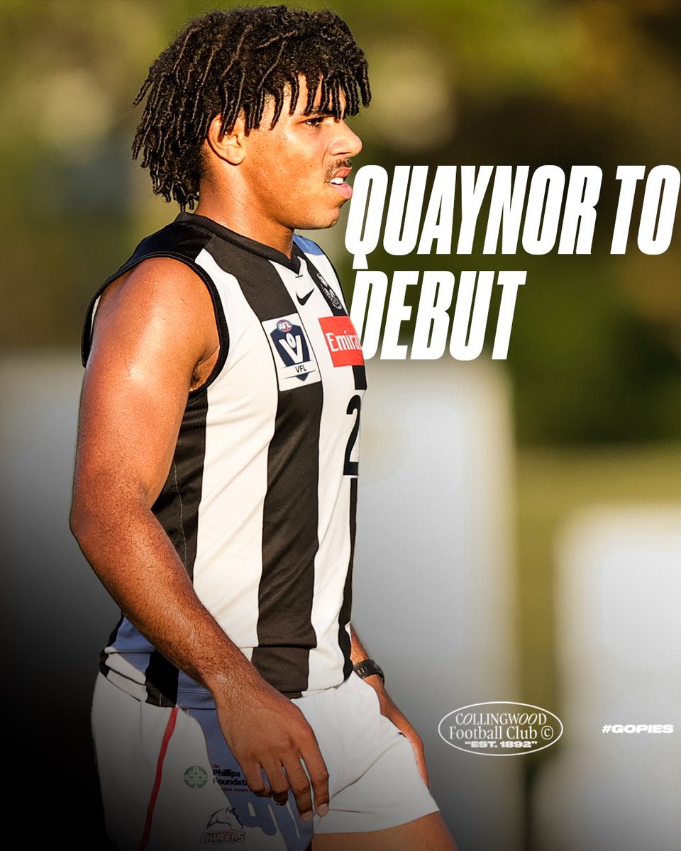 Luke Quaynor, brother of Isaac, will make his Club debut in tomorrow night’s VFL clash at Marvel Stadium against Footscray 🌟