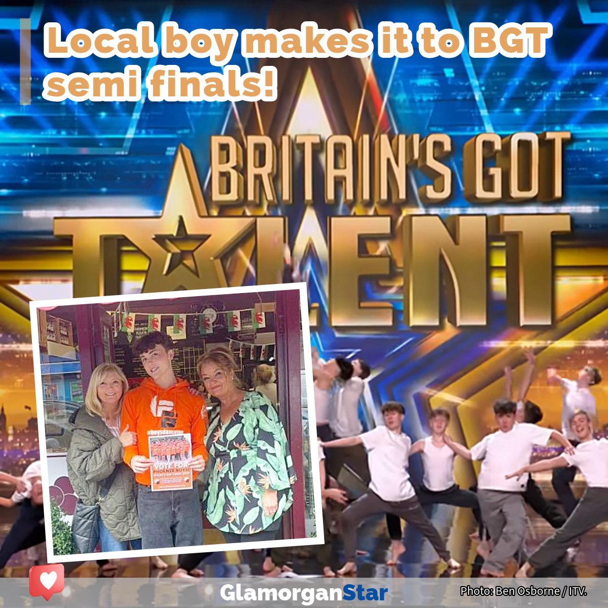 Local boy makes it to Britain Got Talent semi finals. Vote for Ben this evening! LINK: glamorganstar.co.uk/barry-boy-make… #BGT #britainsgottalent #barry #loveourvale #barrynews #glamorganstar