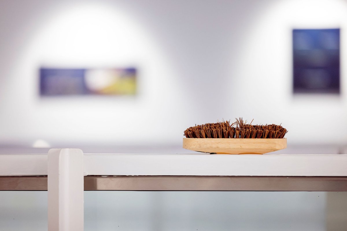 lancasterarts's tweet photo. Final 2 days to catch the #OutOfHours exhibition in the Peter Scott Gallery, a collab between artist José García Oliva and the dedicated cleaners, porters and security staff of @LancasterUni! Pilkington's collection on display too! 11am-5pm. Details: https://t.co/k2uLIlKKy9 https://t.co/oM6yfev64R