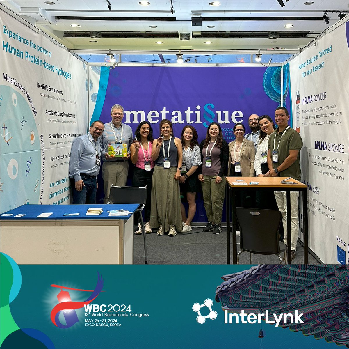 InterLynk-H2020 (@interlynkh) on Twitter photo Exciting Days for InterLynk at <a href="/2024Wbc/">12th World Biomaterials Congress (WBC 2024)</a> Korea!
If you haven't met us yet, come see us at the <a href="/Metatissue1/">Metatissue</a> booth (27) and EnvisionTEC/Desktop Health booth (50/54), and let's discuss our innovations in biomaterials, additive manufacturing, multi-material scaffolds, and much more! Exciting Days for InterLynk at <a href="/2024Wbc/">12th World Biomaterials Congress (WBC 2024)</a> Korea!
If you haven't met us yet, come see us at the <a href="/Metatissue1/">Metatissue</a> booth (27) and EnvisionTEC/Desktop Health booth (50/54), and let's discuss our innovations in biomaterials, additive manufacturing, multi-material scaffolds, and much more!
