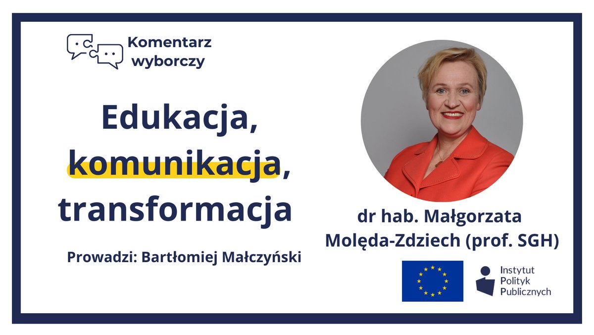 W specjalnym wyborczym cyklu "Komentarza ekspertów" porozmawialiśmy o wyborach do Parlament Europejski w kontekście komunikowaniu i edukacji o zielonej transformacji (oraz innych politykach unijnych). 
youtube.com/watch?v=2FFHZK…