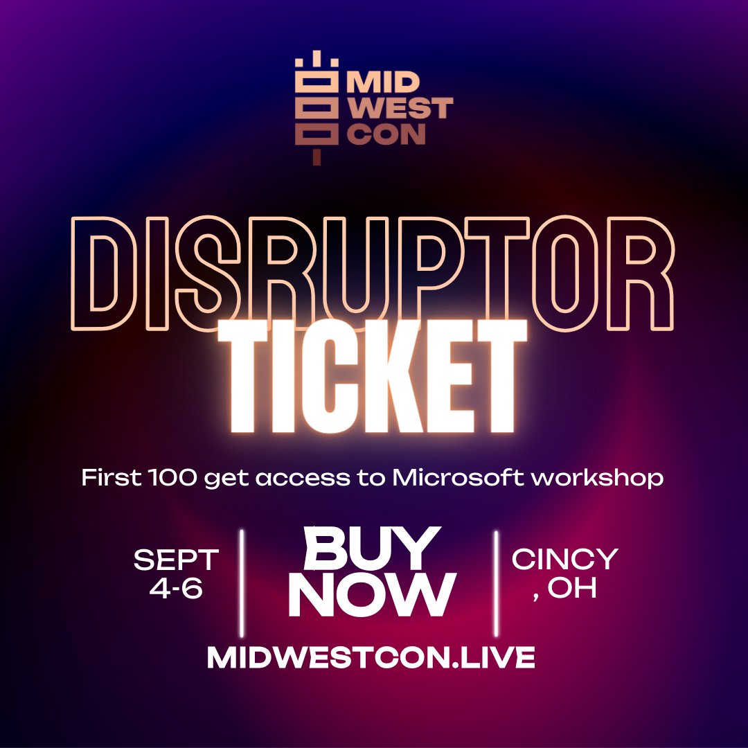 MidwestCon2024 Tickets are now up online! 🎟️ The first 100 tickets offer an opportunity to engage with @Microsoft and explore technical sessions. Don’t miss the chance to build connections, gain new perspectives, and improve your competencies! 🔗 MIDWESTCON.LIVE