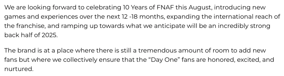 TechnicalFNaF's tweet photo. Russell Binder, the CEO of Striker Entertainment talks about the 10th anniversary of Five Nights at Freddy's and beyond.
 #FNAF #FiveNightsatFreddys #TenYearsatFreddys https://t.co/4IdFvrv2G0