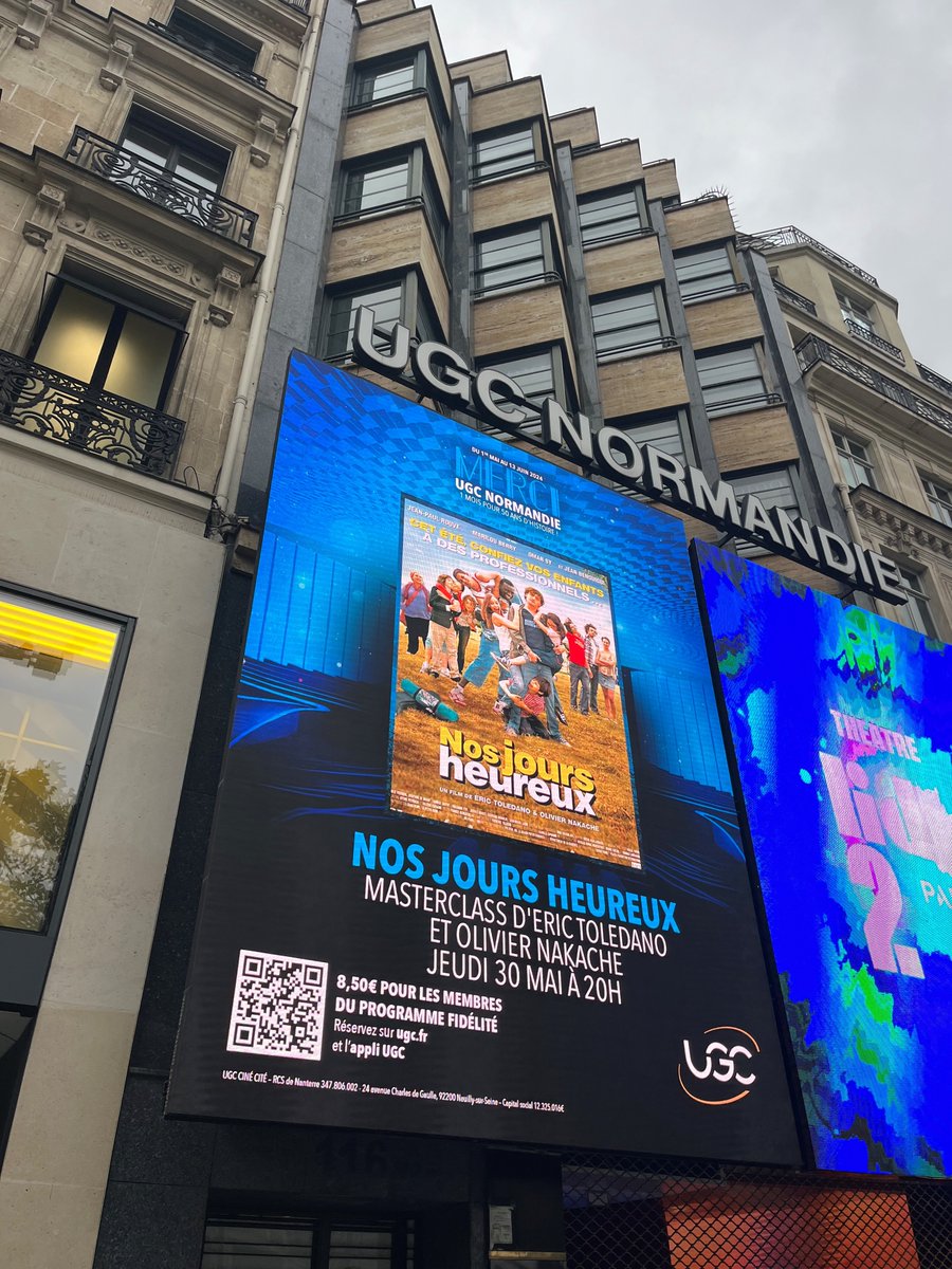 NOS JOURS HEUREUX / #merciUGCnormandie J-14 / Masterclass de <a href="/ToledanoNakache/">Toledano Nakache</a> : rien à ajouter 🥹. Venez vivre une dernière séance à l'UGC Normandie avant le 13 juin 👉 bit.ly/ugcnormandie