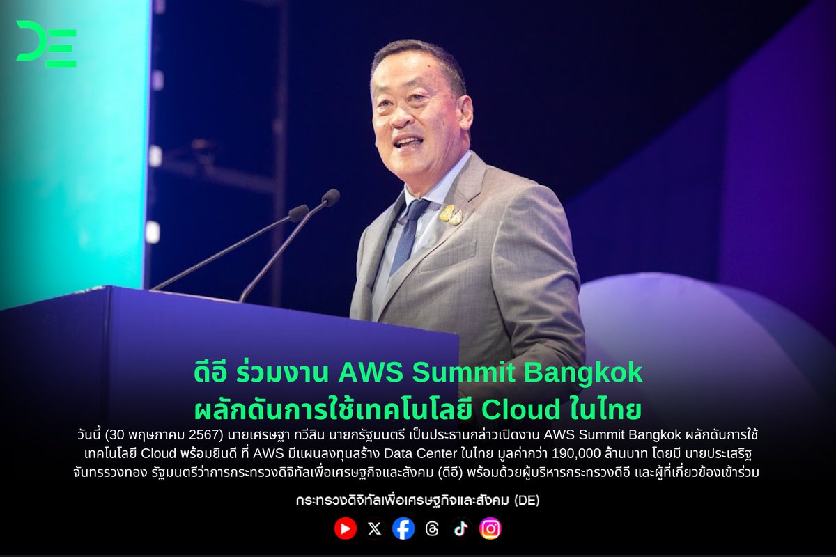 ดีอี ร่วมงาน AWS Summit Bangkok ผลักดันการใช้เทคโนโลยี Cloud ในไทย

อ่านเพิ่มเติม👉mdes.go.th/news/detail/82…
.
#DE
#กระทรวงดิจิทัลเพื่อเศรษฐกิจและสังคม
#ดิจิทัลเพื่อเศรษฐกิจและสังคม
#AWS #AWSSummitBangkok
