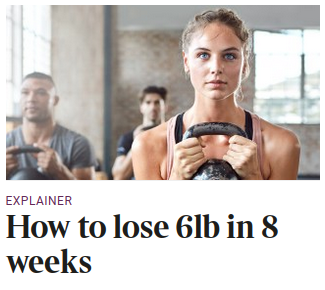 '8 weeks'? How about losing 6lb in 8 seconds? Just put down that kettlebell! thetimes.co.uk/article/health…