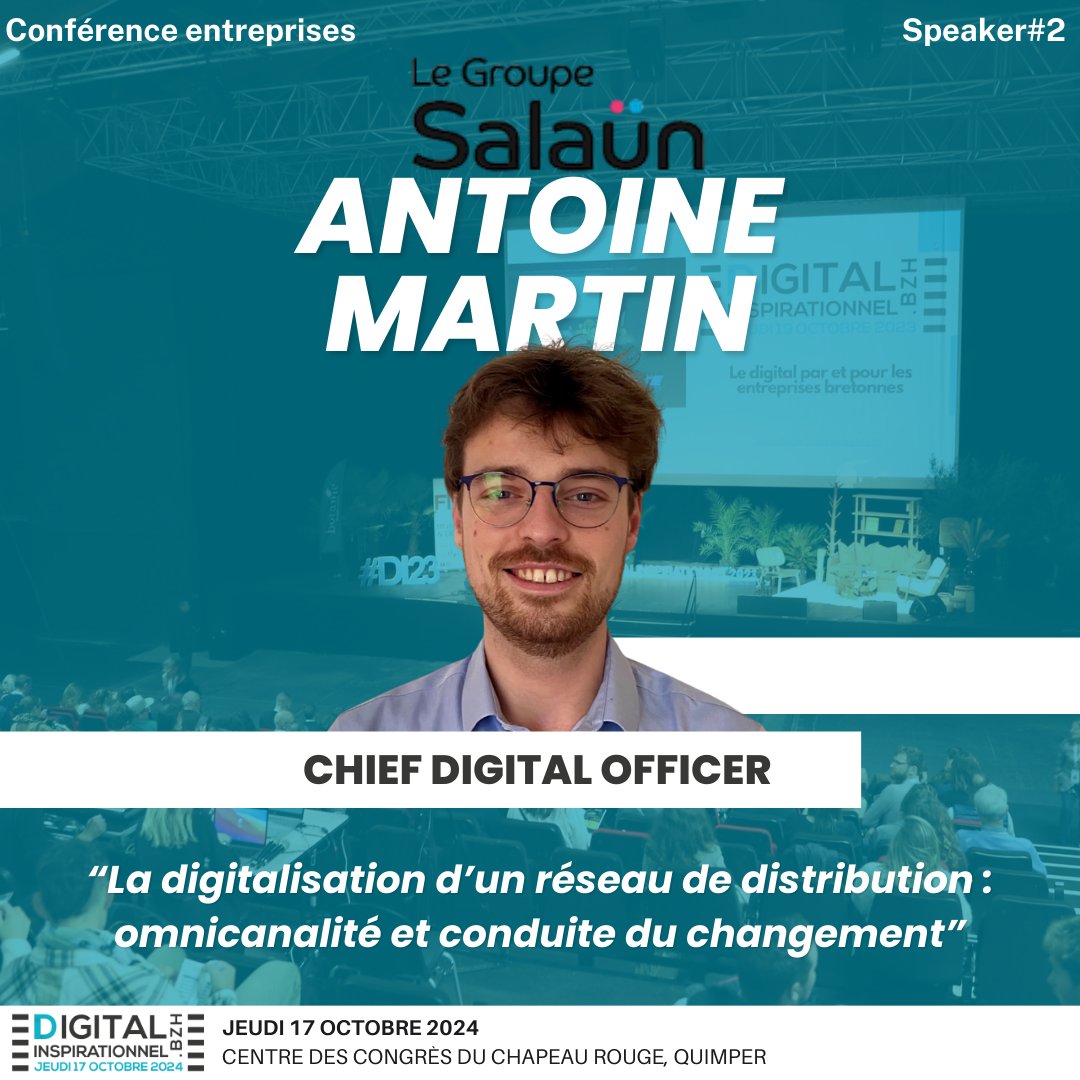 💼 Annonce du deuxième speaker entreprises pour notre événement : ANTOINE MARTIN (2/12)

Nous sommes enchantés de dévoiler le nom de notre deuxième speaker pour la conférence entreprises du Digital Inspirationnel : Antoine Martin, Chief Digital Officer de <a href="/Salaunholidays/">Salaün Holidays</a>  !