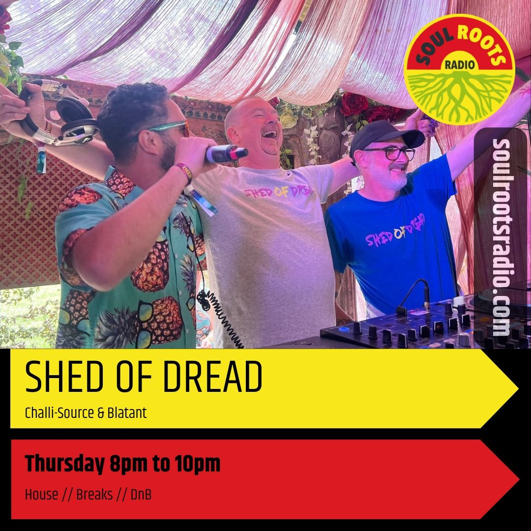 ShedOfDread's tweet photo. Got the Shindig blues?

You can catch a 2hr version of our set from the Tutti Fruitti last Friday on https://t.co/gDJlbwnEnE from 8pm tonight.

#breaks #bass #breakbeat #festival #Shindig #DJ #Radio https://t.co/AvE1IeWWHM