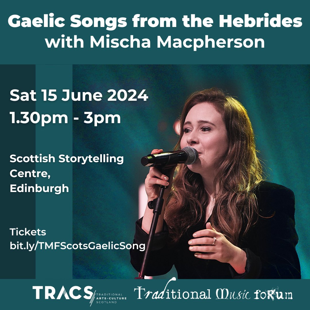 💫 Have you booked your spot on our afternoon Gaelic song workshop with @MischaMacp, Sat 15 June @ScotStoryCentre? Don't miss out, book now: bit.ly/TMFScotsGaelic… Why not also come for the morning Scots song workshop with @RobynStapleton? 💛