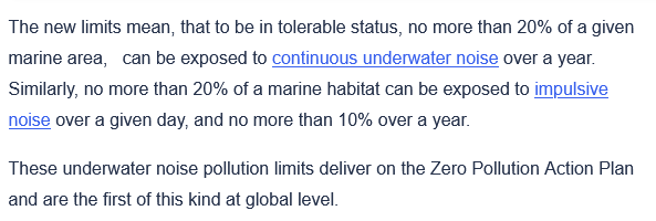 De EU stelt sinds 2022 duidelijke grenzen aan geluidsoverlast voor het zeeleven. Windmolenparken op onze Noordzee voldoen vast niet aan die norm. Wie daagt de staat? #klimaathysterie
environment.ec.europa.eu/news/zero-poll…