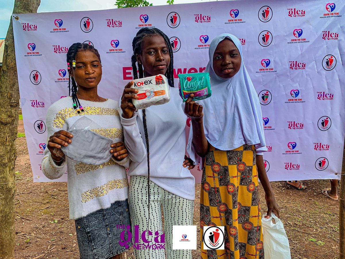 thegleanetwork's tweet photo. Access to pads should be a right not a luxury. 

The Glea Network empowered Mele Muku girls with menstrual health education and 3 packs of sanitary pads each. This was done in collaboration with @centre4teens and @foundation_jtf
#menstrualhealth #sanitarypads 
@KotexNigeria https://t.co/1MhACdW1y8