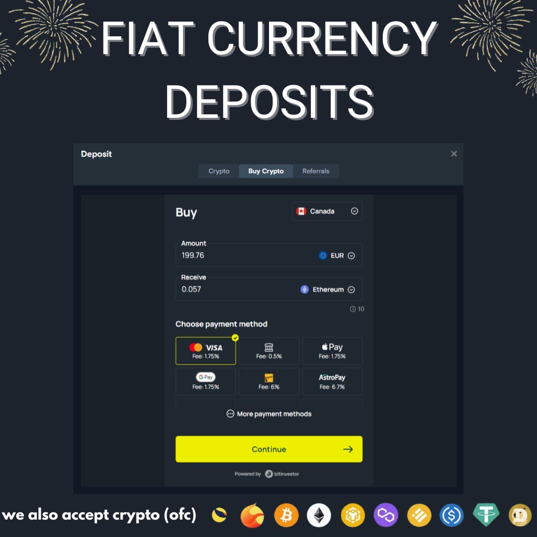 🎉 Big news from Terracasino! We’re thrilled to announce that we now accept deposits with FIAT currency! 🎉

We will be giving one Lucky RT a $100 airdrop to celebrate!

Visit here: Terracasino.io

#BNB #BTC #ETH #DOGE #LUNC #USTD #USDC #MATIC #Crypto #Casino