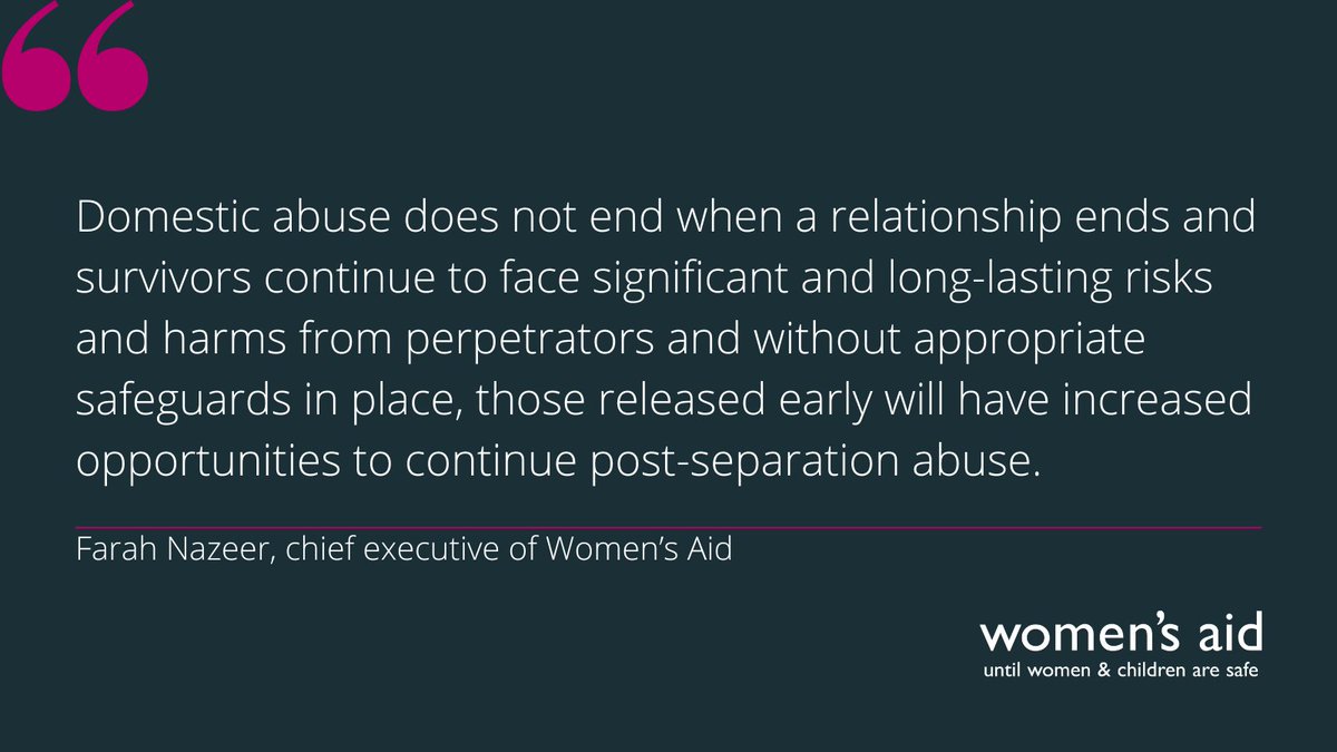 We joined our sector colleagues in a letter to the Secretary of State for Justice, outlining our concerns about the prison early release scheme, calling for it not to include all perpetrators of domestic abuse. Read the letter and our full statement here: bit.ly/4bY7kEH