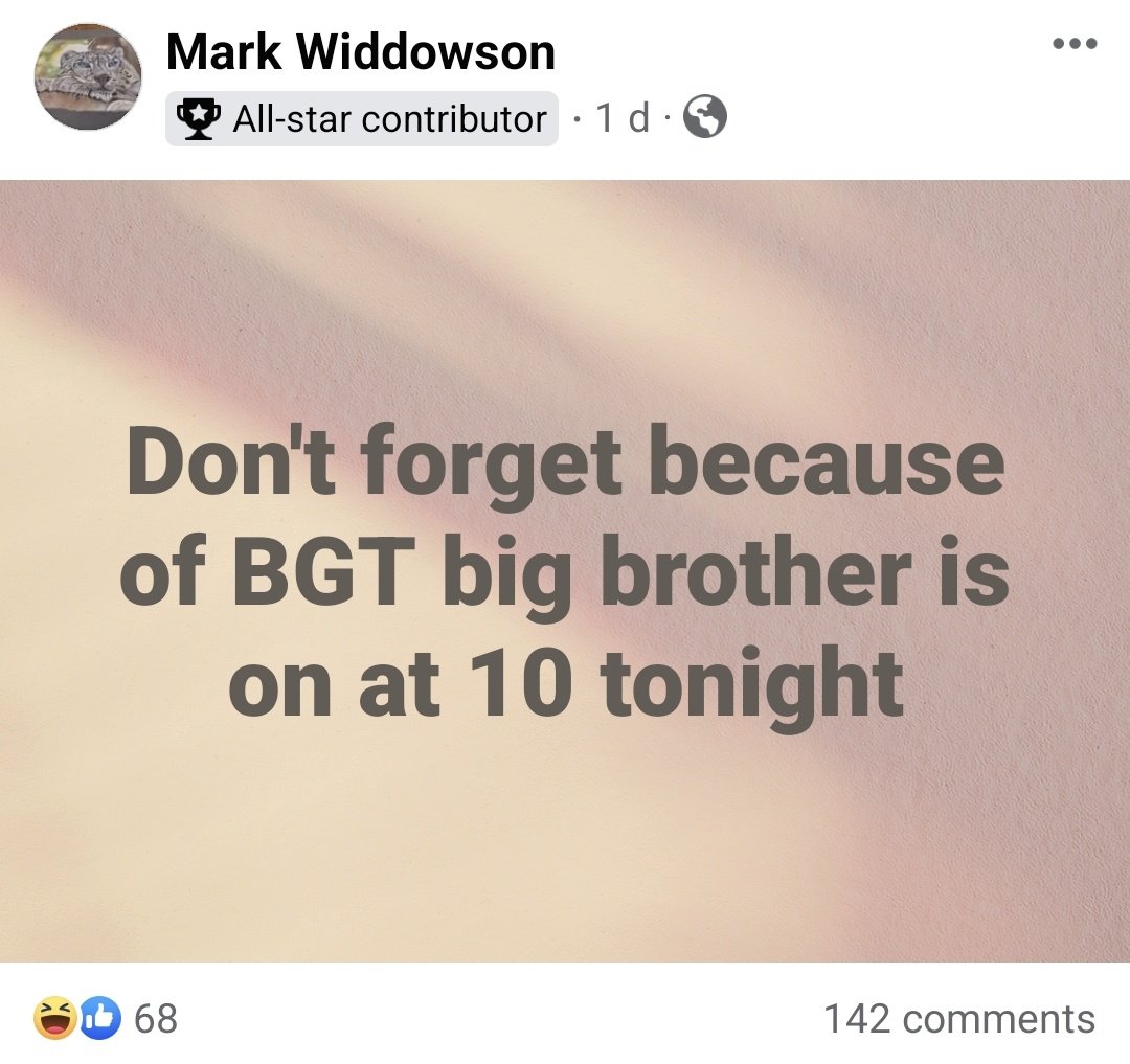 People on the Big Brother UK Facebook group are pretending that there's a series currently on air