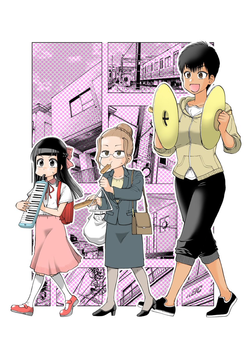 久我山アンサンブルは連載用に描いてたボツ企画でコミティア用に描いた原稿です。前作が終わり次は現代物の背景が描きたくて、丁度立ち寄った久我山が気に入り舞台に。背景をトレース出来て大変楽しかった。
この漫画を当時の職場の繋がりで秋田の編集の方に見ていただいて悪役王女に繋がりました😊 