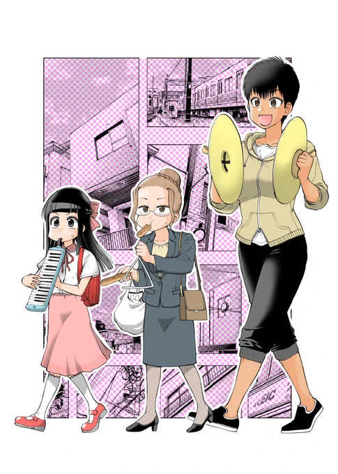 久我山アンサンブルは連載用に描いてたボツ企画でコミティア用に描いた原稿です。前作が終わり次は現代物の背景が描きたくて、丁度立ち寄った久我山が気に入り舞台に。背景をトレース出来て大変楽しかった。
この漫画を当時の職場の繋がりで秋田の編集の方に見ていただいて悪役王女に繋がりました😊 