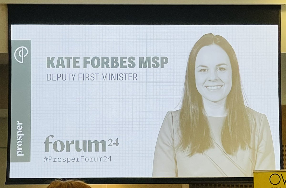 Attending #ProsperForum24 in #Edinburgh @_KateForbes highlights the importance on delivery & implementation & the vital role #industry has to support public services Working in partnership cross-sectors to reduce child poverty, reach net zero & build resilience across systems