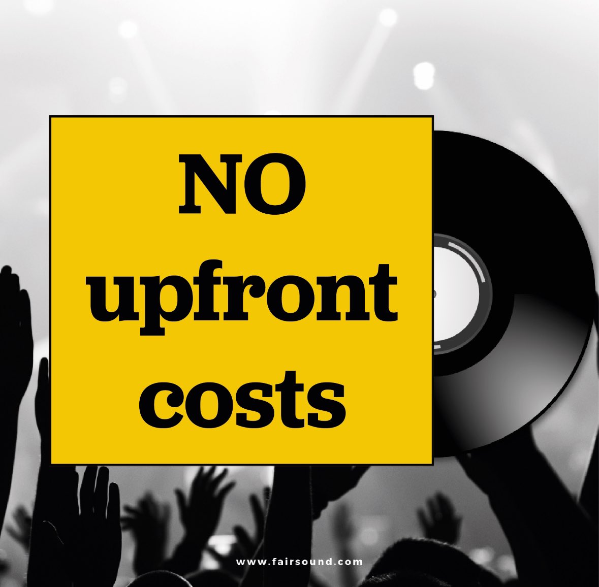 Setting up your campaign on FairSound.com is completely free, so once you feel ready to sell vinyl there’s nothing stopping you setting up a campaign! 🎶 All your costs are covered upfront by your sales once you hit the minimum number of sales to press 100 records!