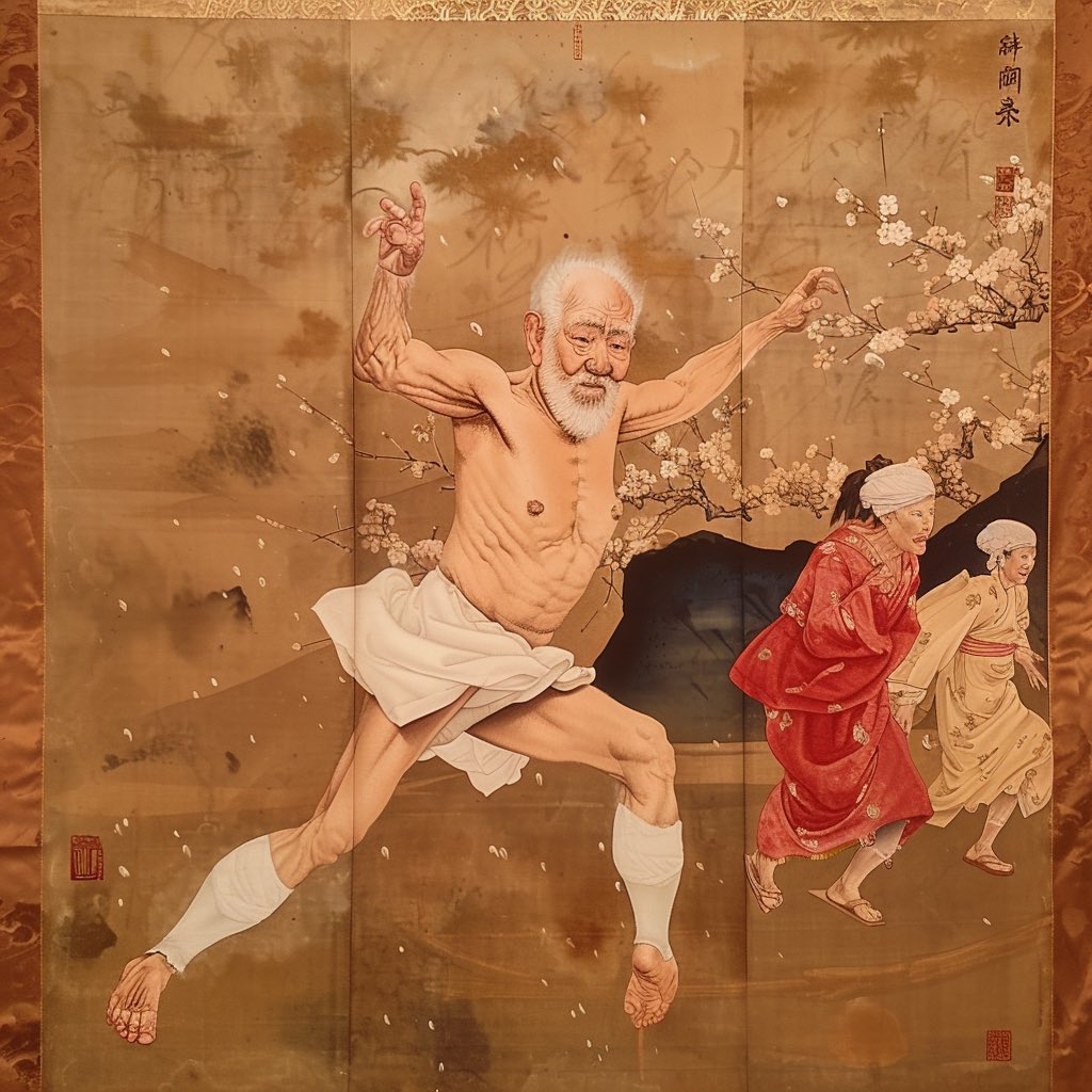AItojidesu's tweet photo. 変態ってのは、どの時代にもいるものなんだなぁ

#後世に語り継がれた伝説の変態たち
#どの時代でも変態の基本スタイルは白パン一丁
#時代がどう移ろうが変態は湧いてく��
#ai #ai画像　#生成ai https://t.co/TBkPZfqo7g