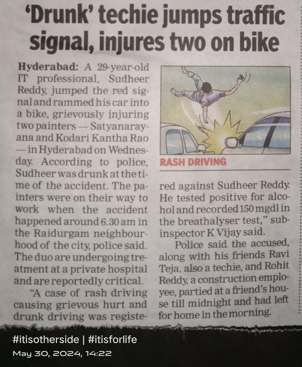 A knowingly happened.
What action were taken?
Just penalized will make the return do so & for others who are indulged in the same way of disrespectful to #Obeytrafficrules
A 🛑 needed for this kind of riders on roads.
@CPHydCity
@hydcitypolice 
@HYDTP