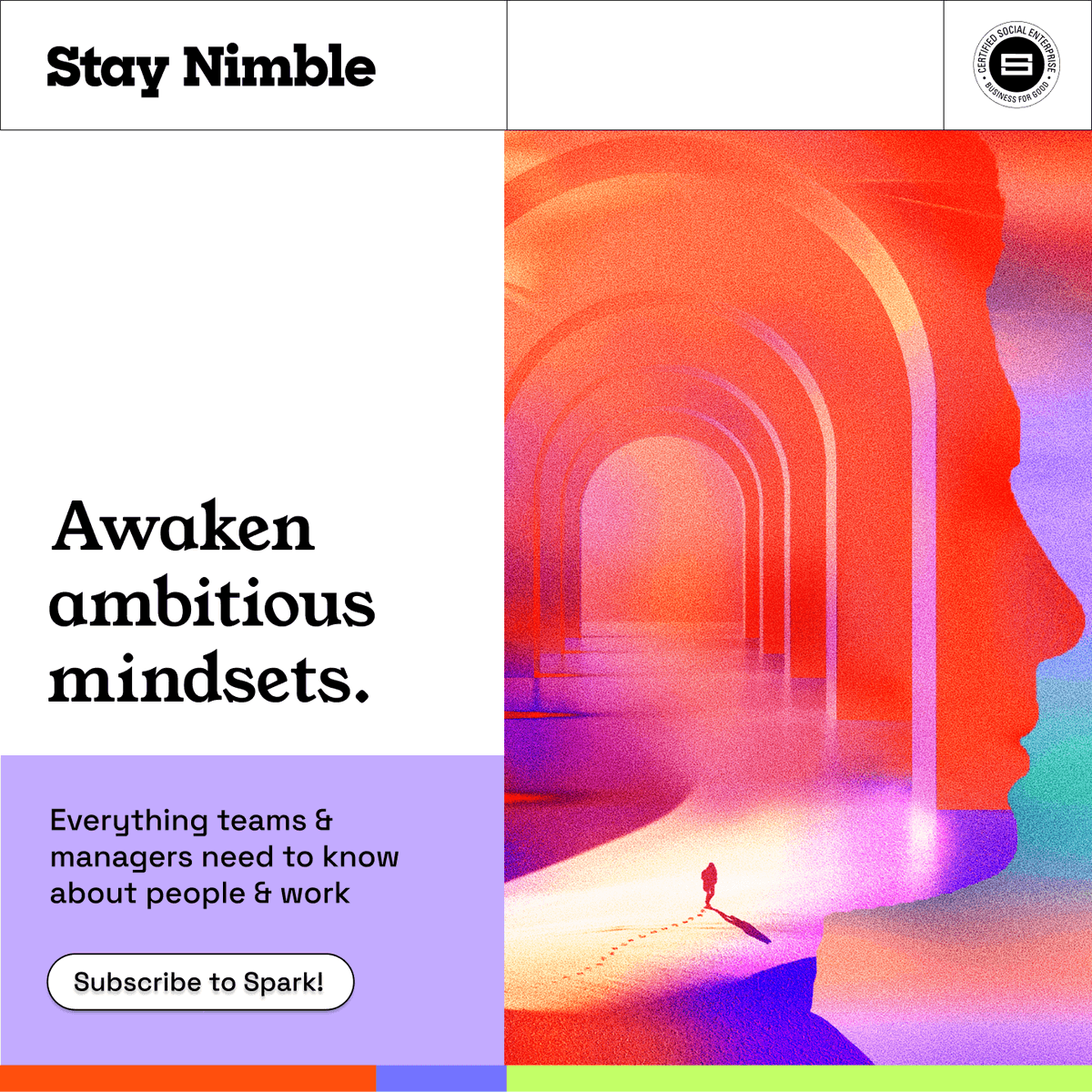 StayNimble's tweet image. 🚨 STOP 🚨

Employees aren’t empty vessels to be filled with skills! 

Many organisations overlook the crucial element of agency. 

Our Spark! newsletter drops at 15:00 today, exploring these issues, their impact, and solutions. 

Sign up via our bio!🚀

#reskilling #upskilling