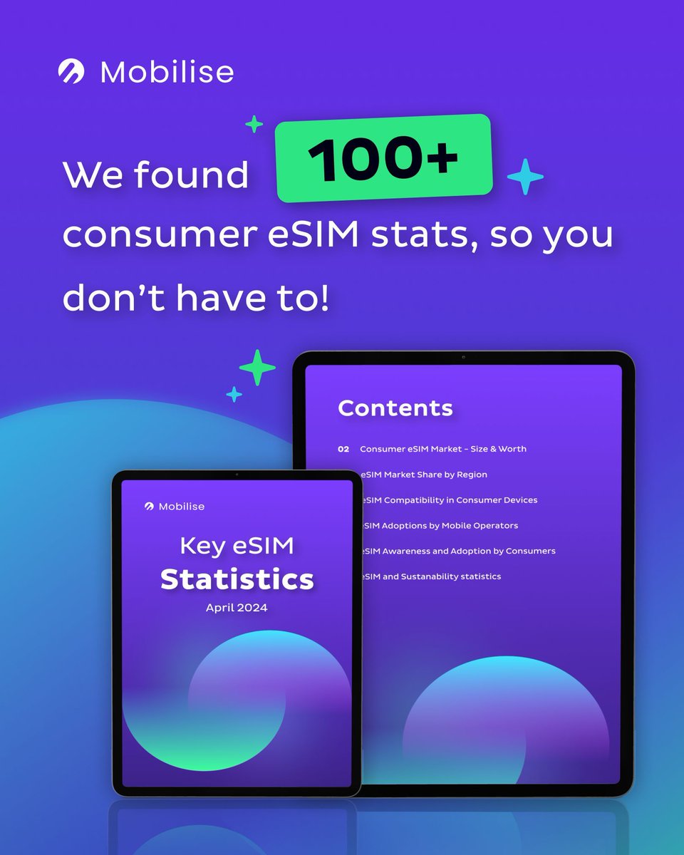 Calling all telecom professionals! 📢 Have you seen our 100+ must-know eSIM stats yet? If not, what are you waiting for?

Click the link and get the insights you need to stay ahead of the game! 📊🚀 
🔗 mobiliseglobal.info/bl-16 

#eSIM #Telecoms #MobiliseInsights