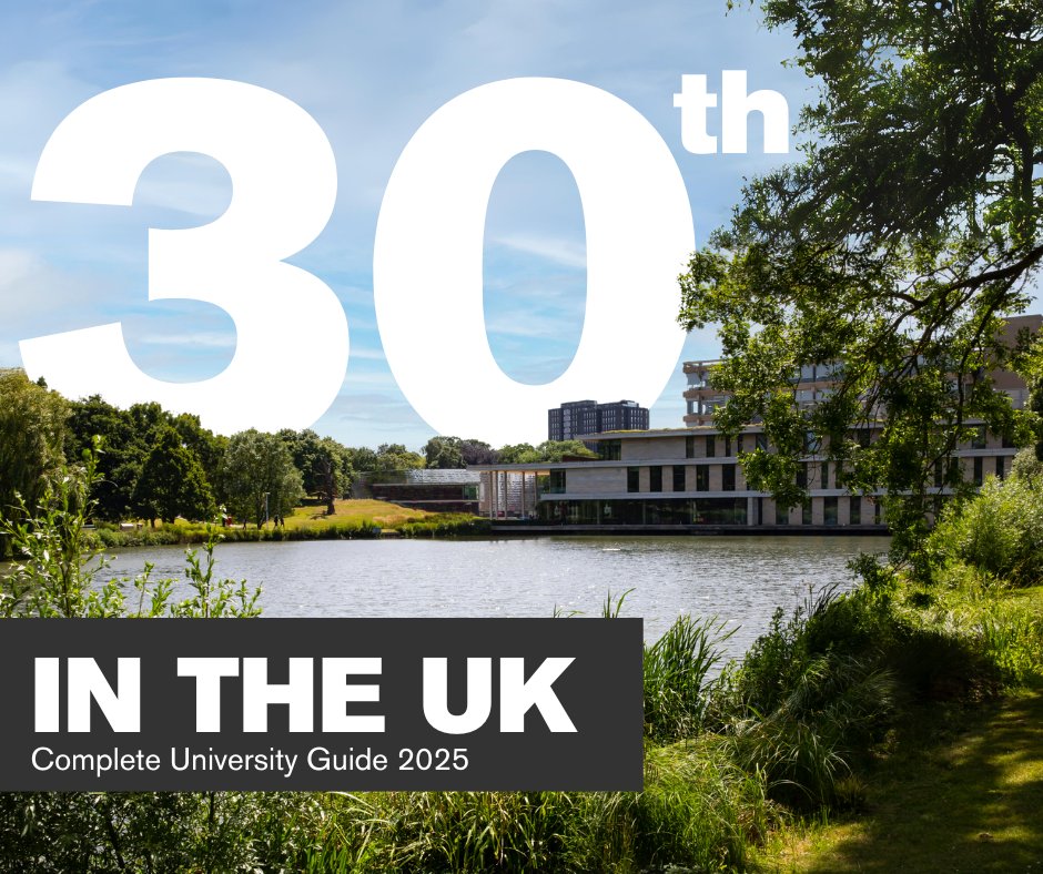 It's incredible news that we've risen into the Top 30 in the revised Complete University Guide 2025 - @compuniguide - jumping two places from last year. It's the hard work, passion and Essex spirit of our whole community that has got us here. brnw.ch/21wKgF2