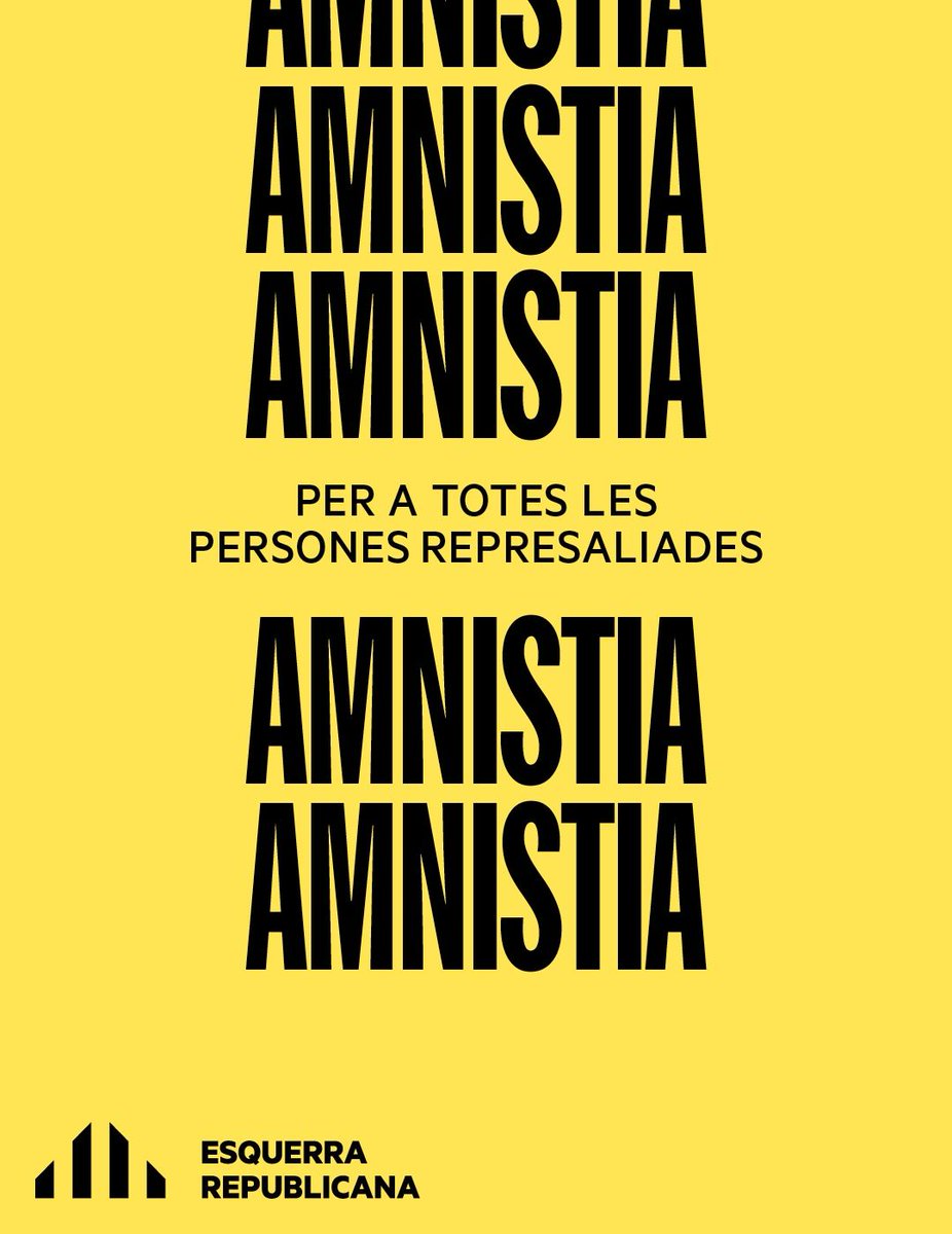 - Indults ✅
- Supressió de la sedició ✅
- Amnistia ✅
- Referèndum 🔜

Amb l'#amnistia, hi guanya Catalunya.