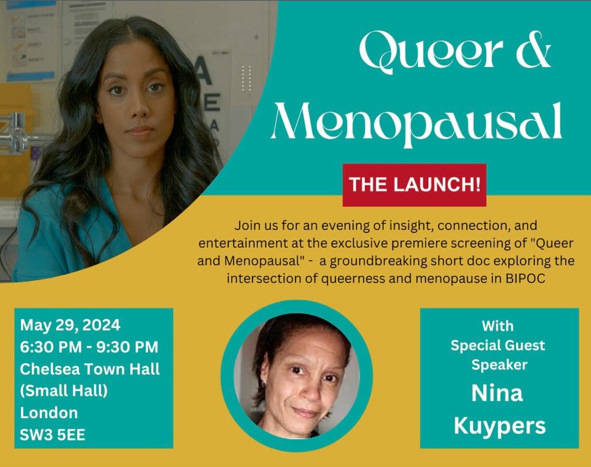 I went to the launch of Queer and Menopausal last night - groundbreaking new documentary about the queer BIPOC experience of menopause. So good, and what a great evening! Thank you @BLKMenopause, @EfficacyEVA, @Maureen30227741 and everyone else involved. #menopause