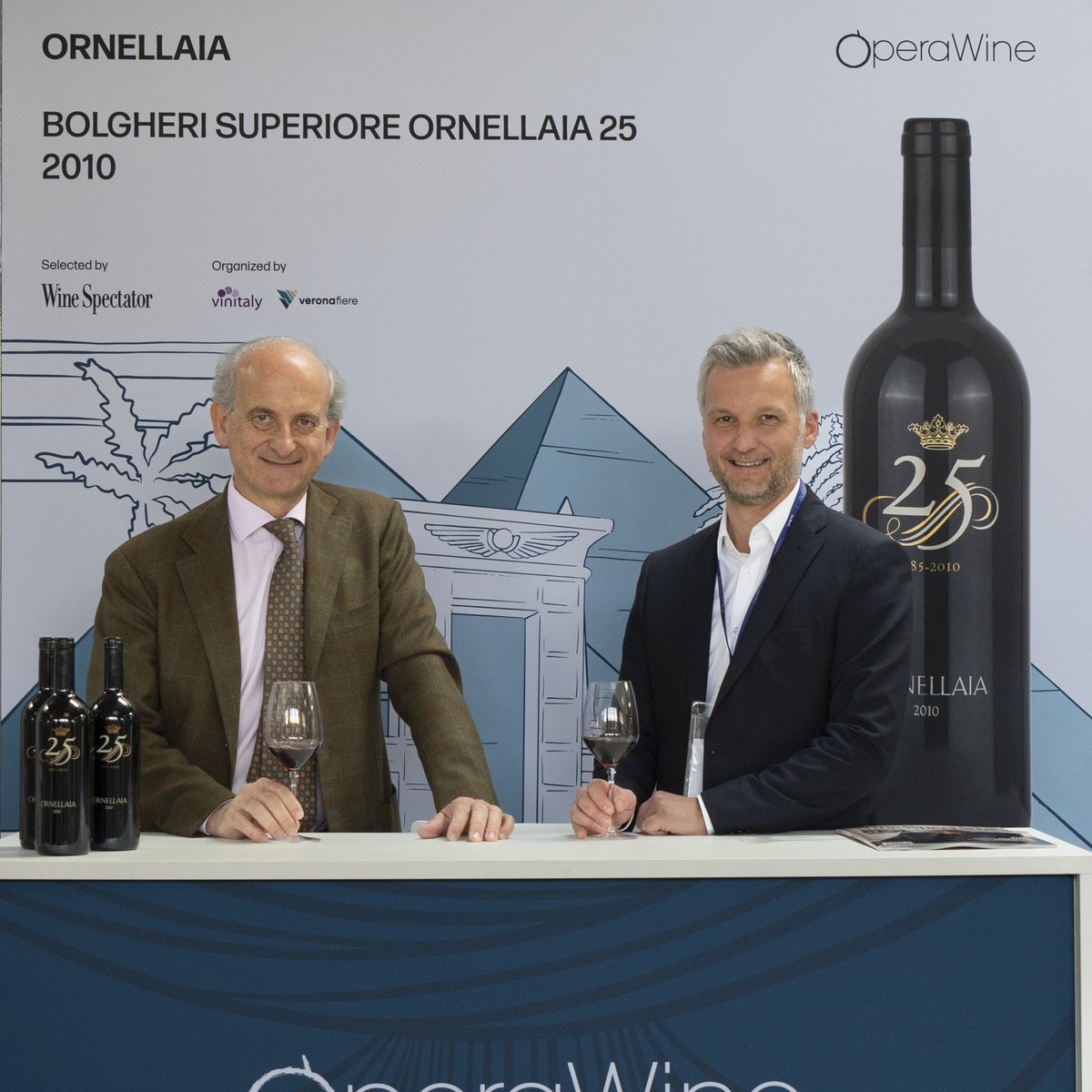 Here is the portrait of @Ornellaia, one of the great Italian producers selected by Wine Spectator for #OperaWine2024. During this year's Grand Tasting, they shared with guests their Bolgheri Superiore Ornellaia 25 2010. Congratulations! #Vinitaly2024 #finestitalianwines