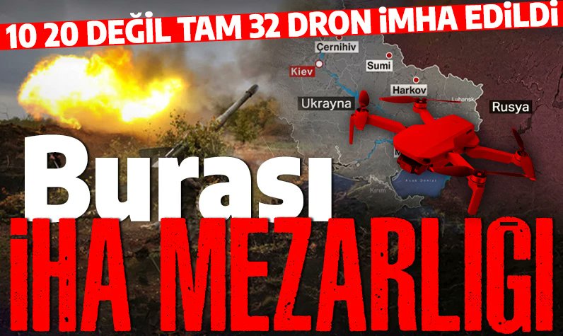 Burası İHA mezarlığı: 10, 20 değil tam 32 dron imha edildi trhaber.com/dunya/burasi-i…