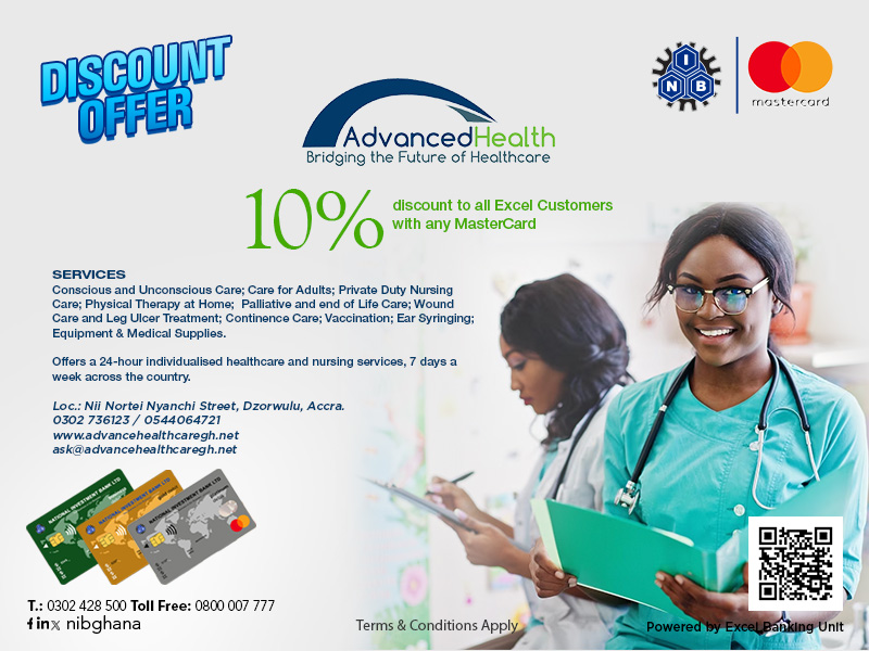 NIBGHANA's tweet photo. NIB Excel clients with Mastercard get 10% off AdvancedHealth's home medical supplies and physical therapy. 24/7 one-on-one healthcare is available nationwide.
#NIB
#MasterCard
#AdvancedHealth
#discountservices
#NIBYourbusinessisourbusiness https://t.co/wJxZ8eYCpo