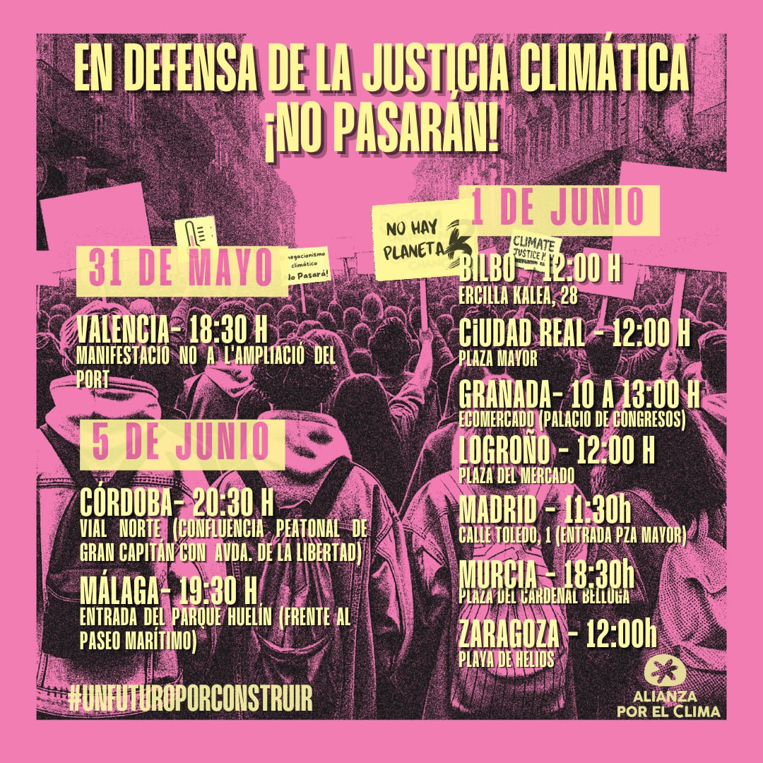 Queremos ⬇️

🌍 Ambición climática para un planeta habitable
⛽ Fin de los subsidios a los combustibles fósiles
💶 Transición justa y cancelación de la deuda del sur global

🔥 ¿Te unes? 🔥