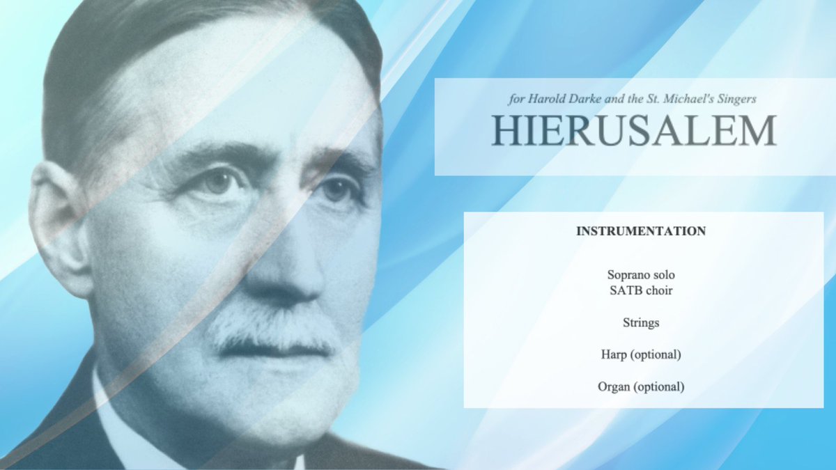 Hierusalem (1956)
Soprano Solo / SATB / Strings.
Harp/Organ ad lib.
View score online: georgedyson.org/2022/11/04/hie…
Recording: open.spotify.com/track/5WIYNSYK…