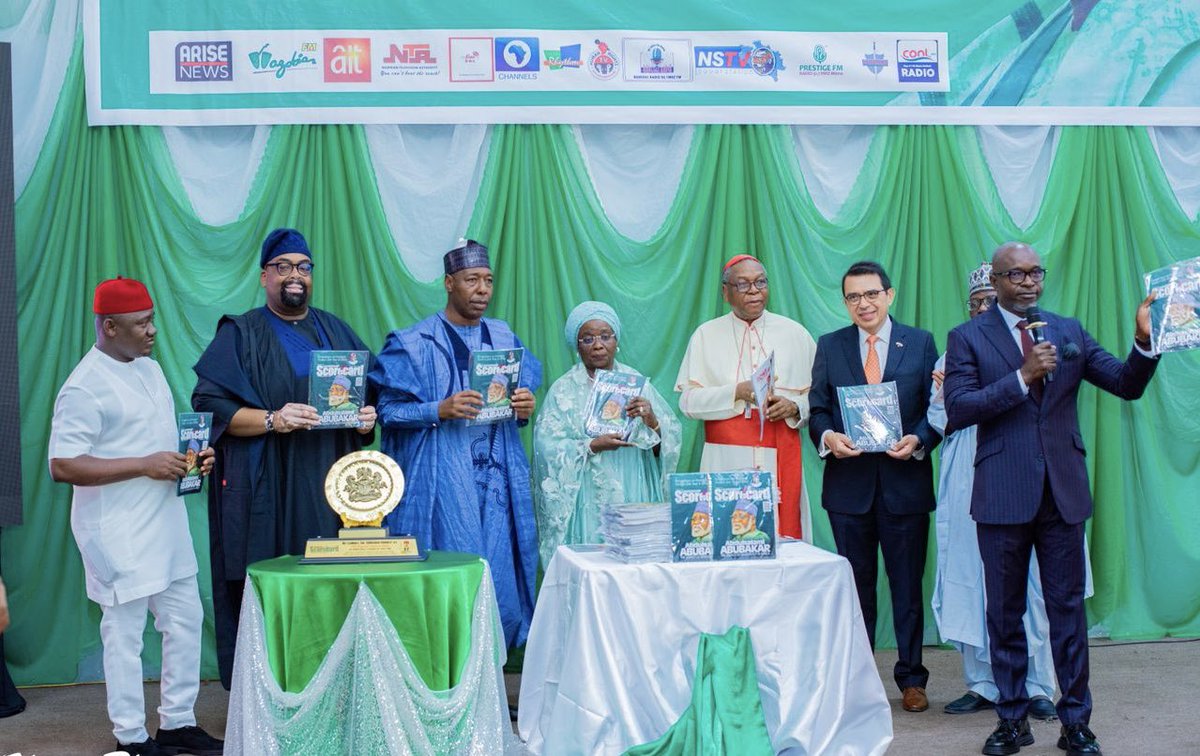 OlumideAkpata's tweet photo. Yesterday, I had the privilege of attending the Leadership Scorecard Public Lecture on Democracy in Africa, honouring the pivotal role played by Gen. Abdulsalami Abubakar, GCFR, in ushering in Nigeria's democratic renaissance.
 
The event, chaired by Senator Bukola Saraki, who was very ably represented, was also graced by H.E. Prof. Babagana Zulum, Governor of Borno State, and His Eminence, John Cardinal Onaiyekan, and featured a thought-provoking keynote address delivered by Prof. P.L.O. Lumumba, reflecting on 25 years of democracy in Nigeria.
 
Gen. Abubakar's leadership in 1999 paved the way for our nation's democratic journey, and his unwavering commitment to nurturing this precious legacy has been a constant guiding force during in all of these 25 years.
 
I recall that it was Gen. Abubakar who appointed my late uncle, Hon. Justice Ephraim Akpata, as the Chairman of what was then known as the National Electoral Commission (NEC). My uncle, a staunch believer in democratic principles, accepted the appointment on the condition that the commission's independence be enshrined in its name, thus leading to the renaming of the Commission as the Independent National Electoral Commission (INEC). Gen. Abubakar's willingness to accept this condition exemplified his commitment to the transition process.
 
During the event, I was humbled to receive an award as a "Democracy Icon," in  recognition of my efforts in upholding democratic tenets during my tenure as the President of the Nigerian Bar Association (NBA).