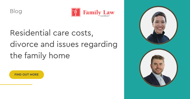 <a href="/LucyBluck_/">Lucy Bluck</a> and @liamhurrenKN have written for
<a href="/JPFamilyLaw/">JPFamilylaw</a> Journal on residential care costs, divorce and issues regarding the family home. lnkd.in/gc-ivwY6 (subscription required)