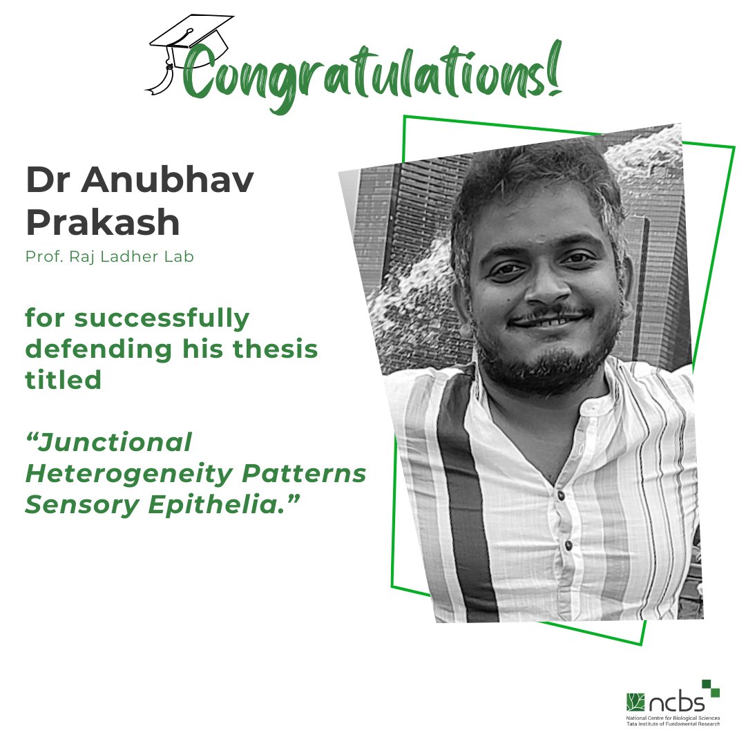 #PhDone ! Congratulations Dr Anubhav🎓 @appy_anubhav @KobeScienceBoy 

🧵See thread below to more about Anubhav's work on morphogenesis👇
