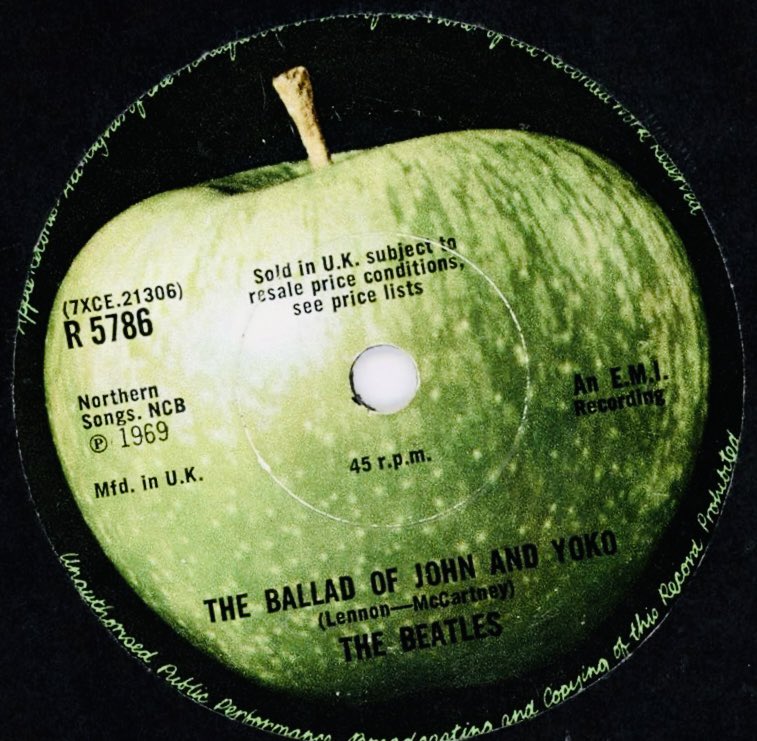 30 May 1969 The Beatles The Ballad Of John And Yoko #thebeatles #songwriters #music #liverpool #60s #records #vinylrecord #vinylsingle