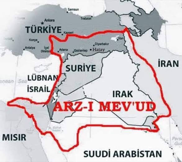 Psikopat Netanyahu’nun oğlu Yair Netanyahu’nun paylaşımı.

İsrail bu haritanın oluşması için terör örgülerine her türlü desteği veriyor. Bu haritanın ardından hedef arz-ı mevud!

“Bizlik bir şey yok” diyen aveller iyice bi baksın bakalım “bizlik bir şey var mı yok mu” diye.