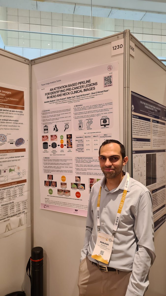 An Attention Based Pipeline for Identifying Pre-Cancer Lesions in Head and Neck Clinical Images
arxiv.org/abs/2405.01937
#ISBI2024