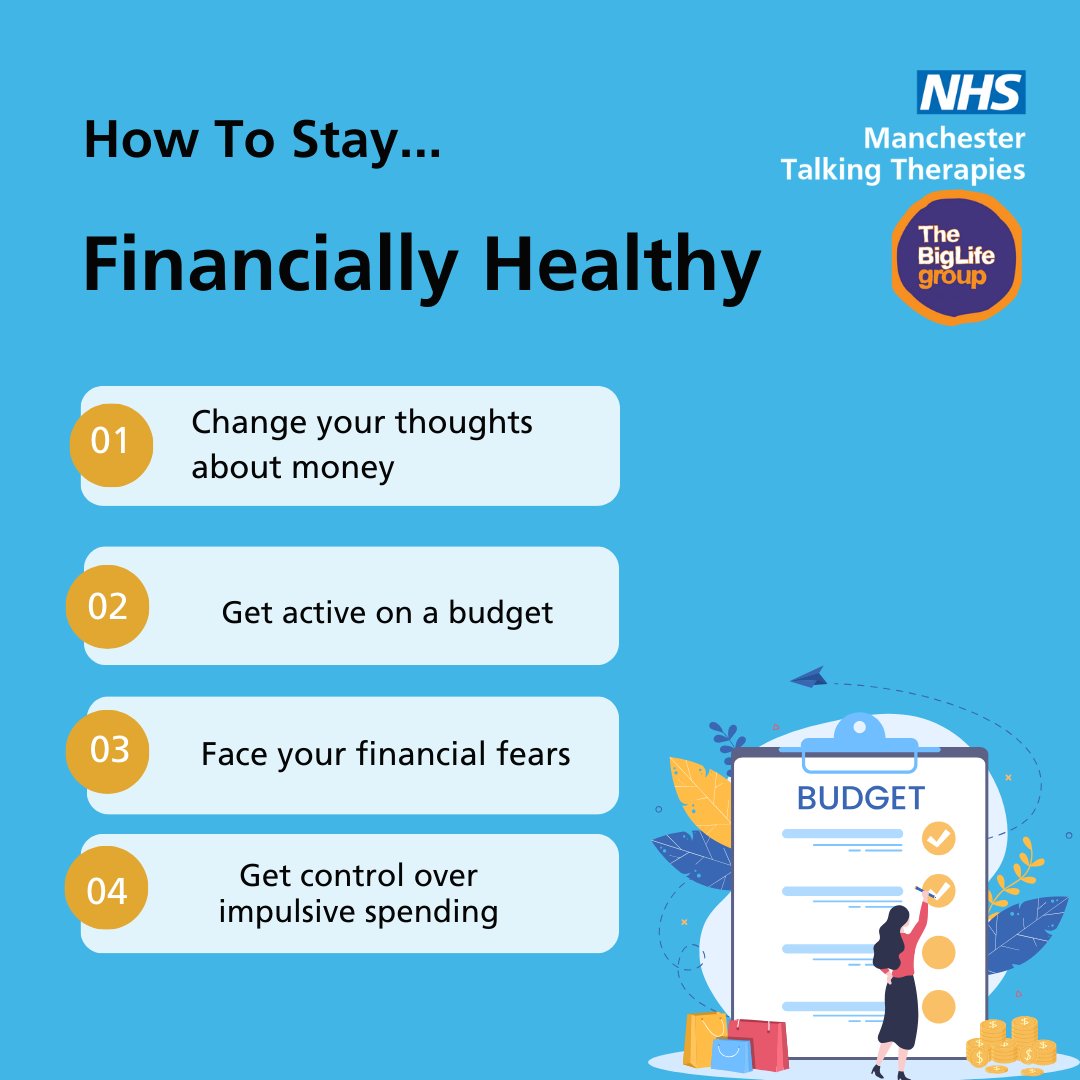 SilverCloud is an easy to access online platform where users can learn to implement CBT techniques based around a range of areas of life and wellbeing 
Refer here- 

iaptportal.co.uk/manshsSC.html

#moneyworries #finances #financialsupport