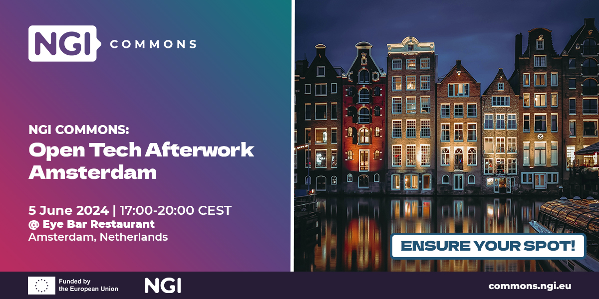Can't make it to the #workshop? @NGICommons is organising an 'Open Tech #afterwork ' for the open tech and #digitalcommons enthusiasts in Amsterdam 🇳🇱. Please register here: commons.ngi.eu/event/open-tec… 🫖🧉🍹🍺🍸🥤🍷And grab a drink with us next week!