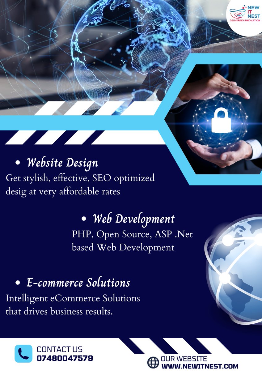 newitnest's tweet image. New ITNest offers web solutions for your business growth.
WE OFFER :
&amp;gt;Website Design
&amp;gt;App Development and
&amp;gt;Digital Marketing Services.
Get a Quote for website now!
Follow Us On LinkedIn: lnkd.in/e-SpJ-n
Connect: newitnest.com
Call us on +44 1522712328.