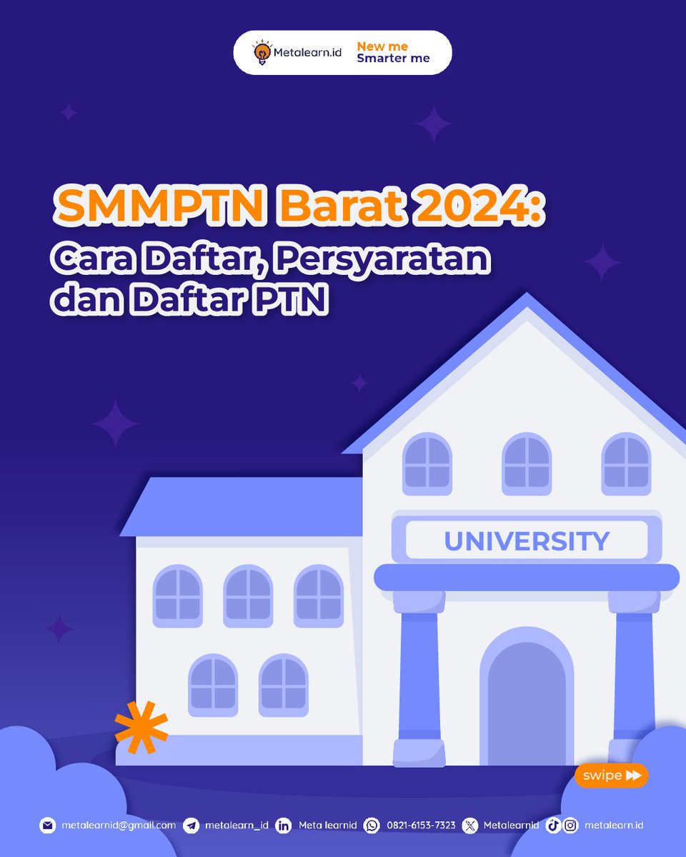 Metalearnid's tweet photo. Halo Sobat Meta🙌🤩

Siapa yang lagi siap-siap ikutan SMMPTN Barat? Sobat Meta, ada panduan lengkap nih buat kalian! Mulai dari seleksi, jadwal, sampai daftar perguruan tingginya. Jadi, jangan sampai ketinggalan ya! 💪

#Metalearn #SMMPTN2024 #SMMPTNBarat #KuliahJadiMudah#PTN https://t.co/iQBd3cq2NO