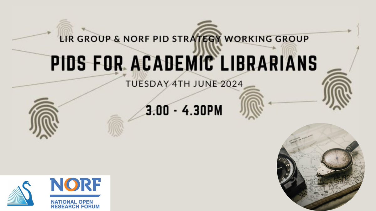 Join us & @norfireland PID Strategy Working Group for a free seminar on Tuesday 4th June. Book here lirgroup.heanet.ie/index.php/pids… #ResearchIreland #PID #OpenResearch #Libraries