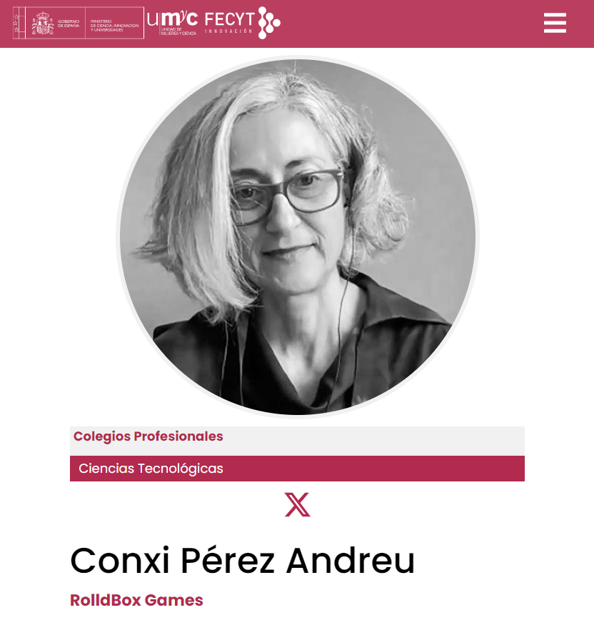 UMyC_Ciencia's tweet photo. Hoy en #11F365 @ConxiPerez Andreu. Ingeniera Informática especializada en #IA.
Co-fundadora y CEO de @RolldBoxGames y de #InMovement! y #BusinessAngel en @WA4STEAM.
#PremioEmprendimiento en los #PremiosNacionalesIngenieríaInformática2022 del @cciinfor.
https://t.co/Pe20bjpN4z https://t.co/iKgUTbQNnA
