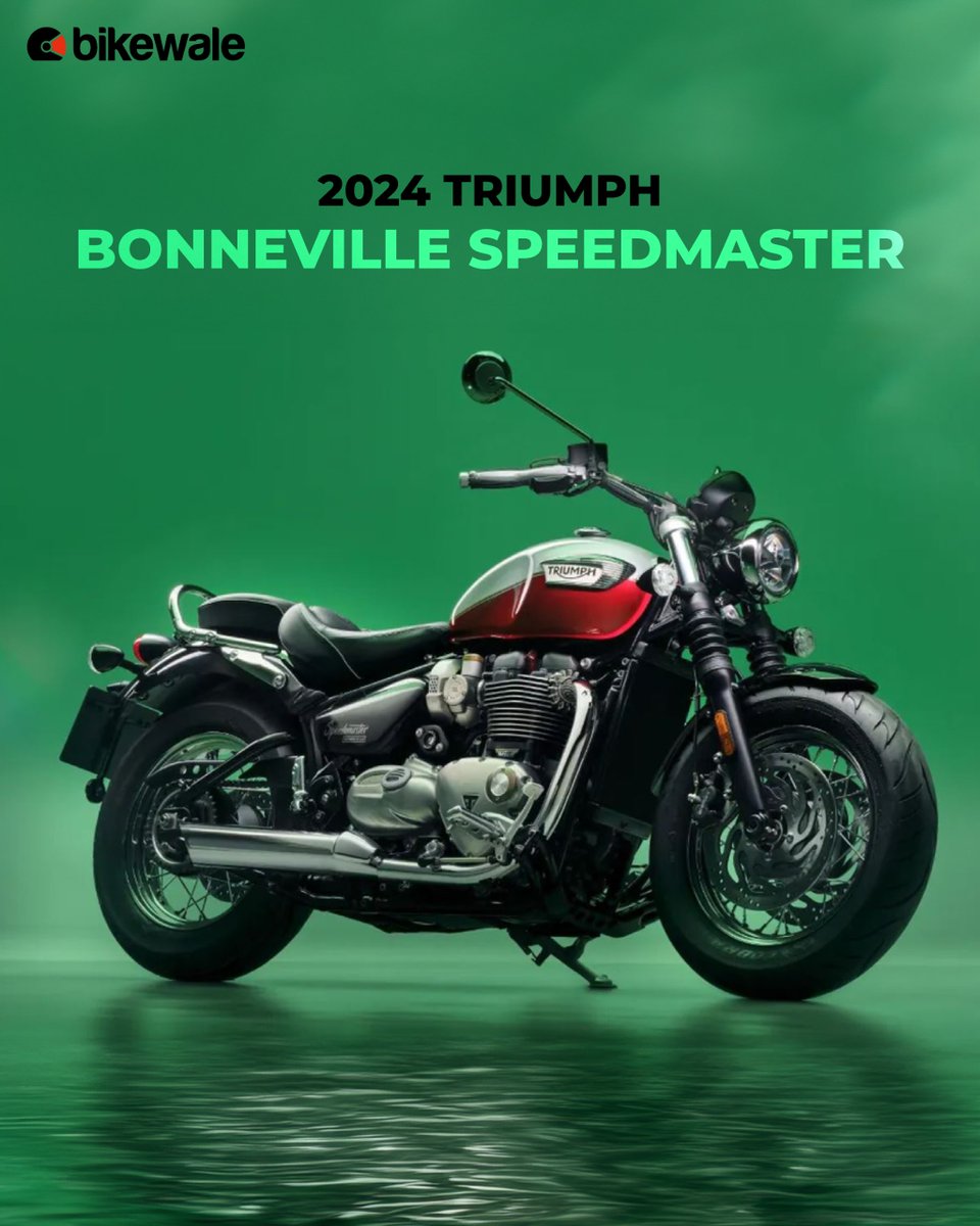 BikeWale's tweet photo. What do you think about the new 2024 colour scheme for the #Triumph #BonnevilleSpeedmaster that has been unveiled overseas?
To know more download the BikeWale App now: https://t.co/WuK8AOt63f
#triumphspeedmaster #bwphotos #bikes #motorcycles #bikeupdates #motorcycleupdates https://t.co/bMJjwap0kt