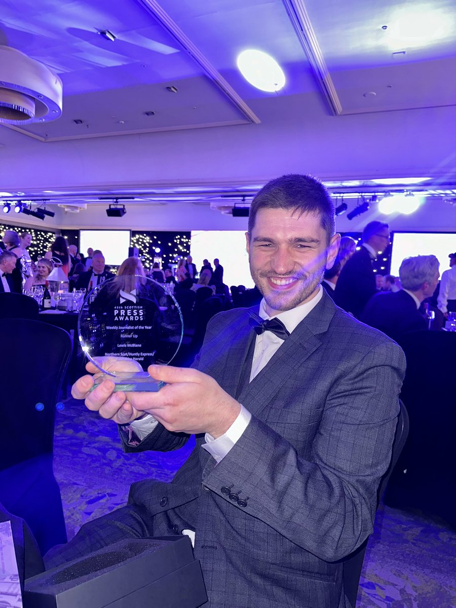 The Inverness Courier picked up two award wins last night at the 45th Scottish Press Awards; Weekly Newsbrand of the Year and Weekly Journalist of the Year, won by Scott Maclennan. 🏆 We were also Runner Up in Campaign of the Year for our ‘Dual the A9’ and are very proud of our