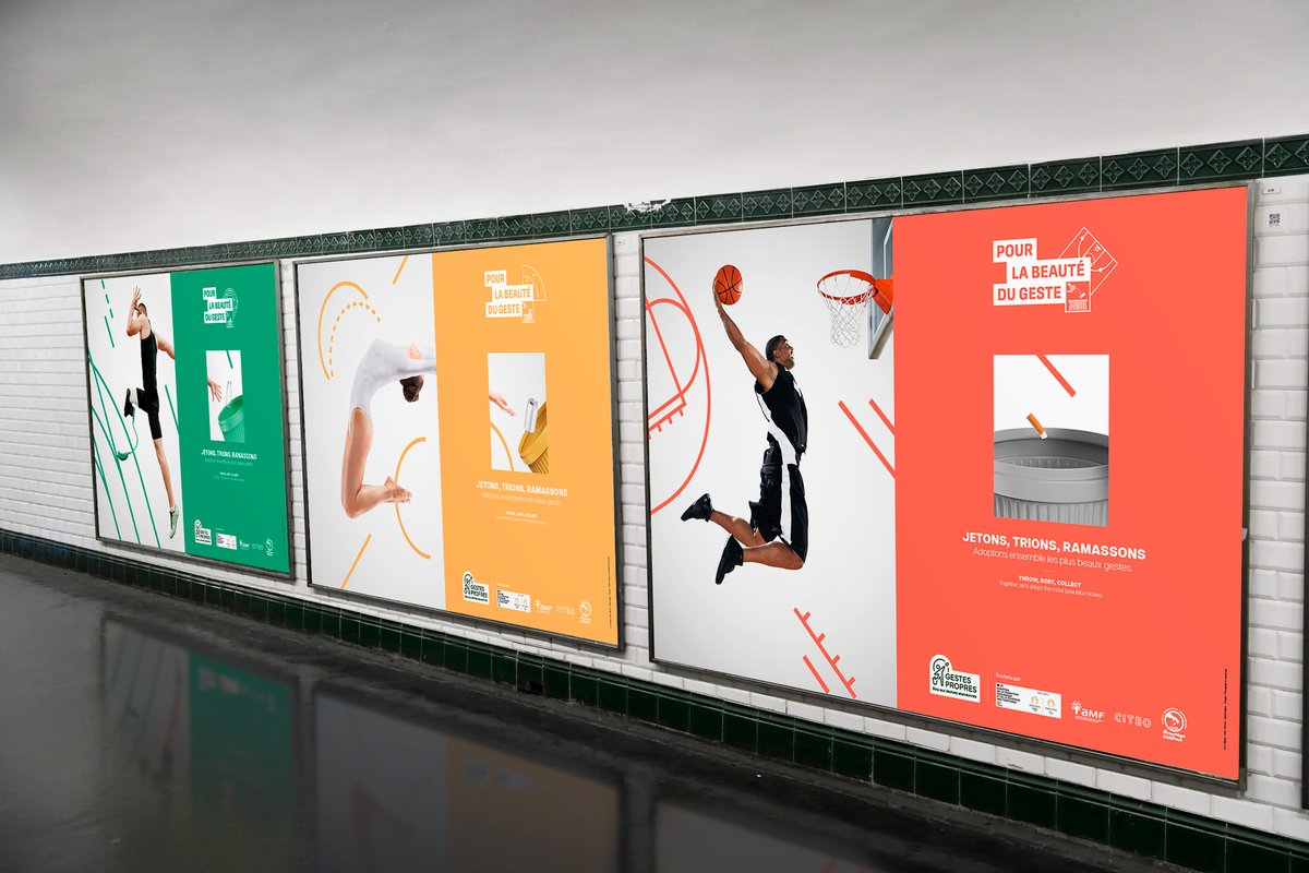 Nous sommes fiers de vous présenter notre nouvelle campagne nationale, #PourLaBeautéDuGeste, qui met en regard gestes sportifs et gestes propres à l'approche des #JOP24. 🏅

⬇️Disponibles en open source, la campagne et ses outils sont à retrouver sur pourlabeautedugeste.org
